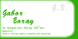 gabor boray business card